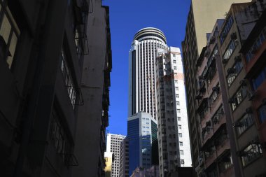 4 Eylül 2021 Wan Chai, Hong Kong 'un en işlek ticari alanlarından biridir.