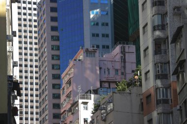 4 Eylül 2021 Wan Chai, Hong Kong 'un en işlek ticari alanlarından biridir.