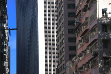 4 Eylül 2021 Wan Chai, Hong Kong 'un en işlek ticari alanlarından biridir.