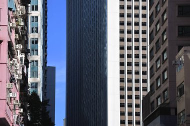 4 Eylül 2021 Wan Chai, Hong Kong 'un en işlek ticari alanlarından biridir.