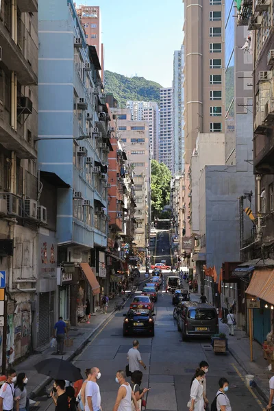 Sept 2021 Mensen Lopen Voorbij Sai Wan District Hong Kong — Stockfoto