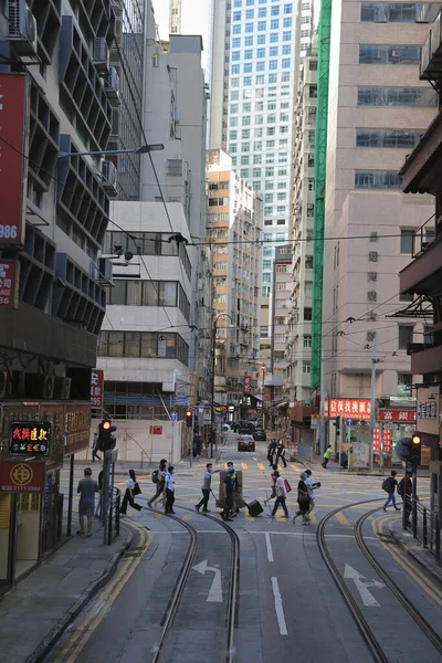 September 2021 Folk Går Förbi Sheung Wan District Hongkong — Stockfoto