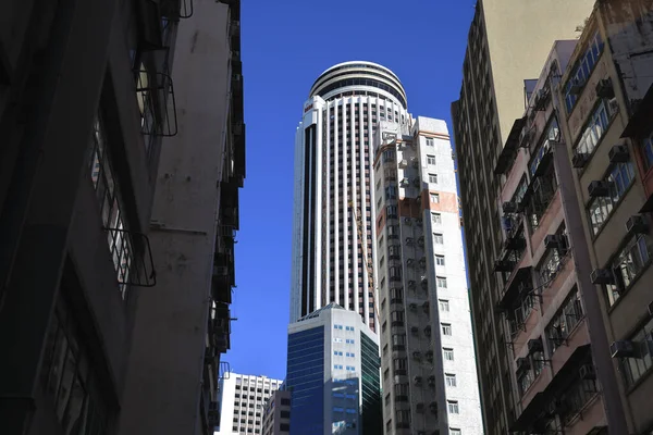 Setembro 2021 Wan Chai Uma Das Áreas Comerciais Mais Movimentadas — Fotografia de Stock