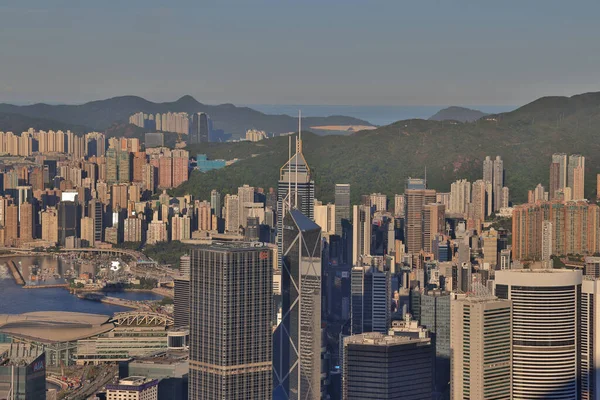 September 2021 Der Blick Auf Das Zentrale Geschäftsviertel Hongkong — Stockfoto