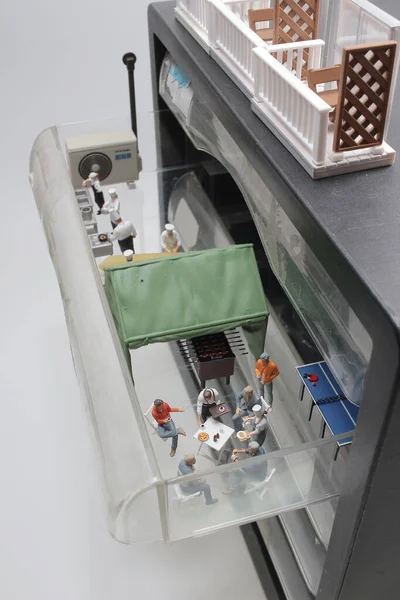 Mini Restaurante Kichen Cajones Plástico — Foto de Stock