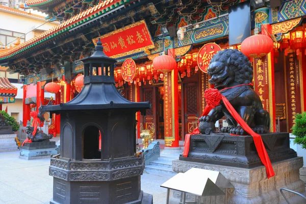 Sculptures Main Altar Sik Sik Yuen Wong Tai Sin Temple — Stock Photo, Image