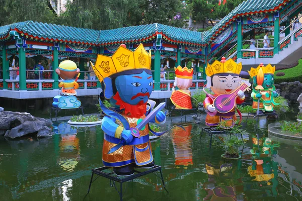 Esculturas Lago Sik Sik Yuen Wong Tai Sin Temple Hong — Foto de Stock