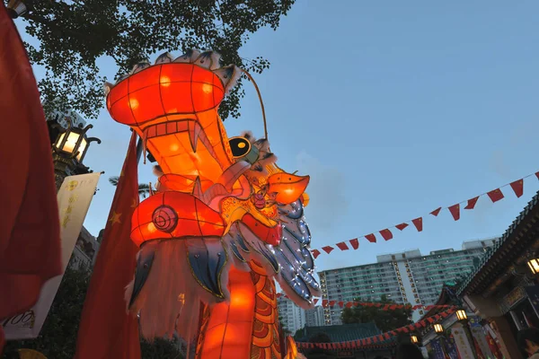 September 2021 Het Midden Herfst Festival Lantaarn Hoofdpoort Wong Tai — Stockfoto