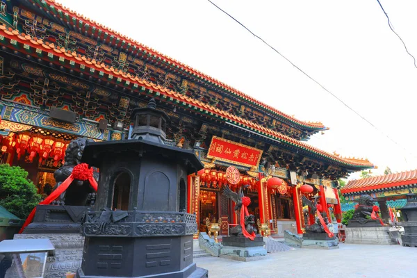 View Main Altar Sik Sik Yuen Wong Tai Sin Temple — Stock Photo, Image