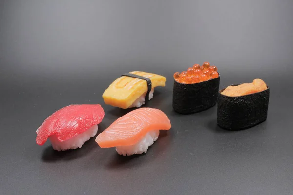 Sushi Giapponese Cibo Set Sushi Macro Shot — Foto Stock