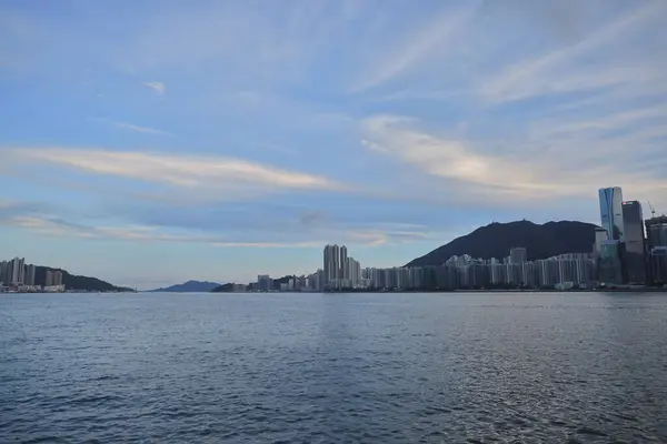 Landscape Lei Yue Mun Coast Architecture Harbor Sept 2021 — 스톡 사진