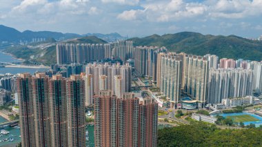 Modern coastal district with parks and skyline views