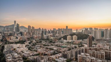 Evening cityscape of Kowloon Tong residential district