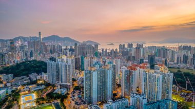 Urban residential life in Kowloon hillside community