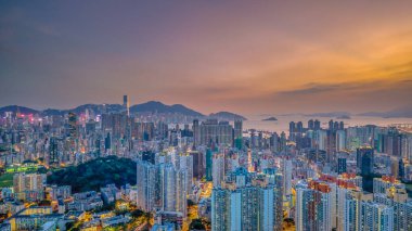 Urban residential life in Kowloon hillside community