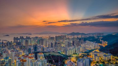 Urban residential life in Kowloon hillside community
