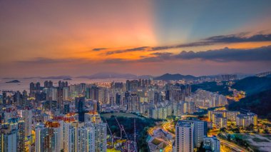 Urban residential life in Kowloon hillside community