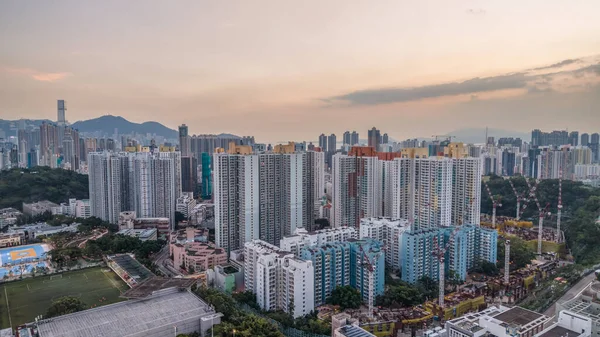 Urban residential life in Kowloon hillside community