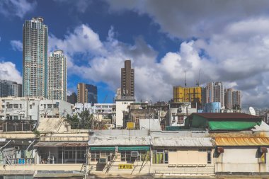 Kowloon City Hong Kong 'un şehir mimarisi.