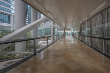 Zarif iç hatları olan çağdaş iş lobisi alanı