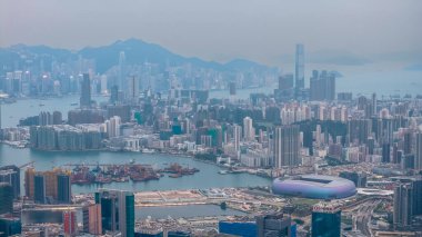 Iconic City Skyline harman limanı ve gökdelenler 1 Kasım 2025