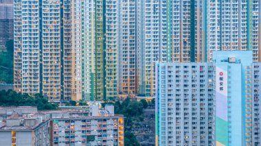 Kowloon Doğu ufuk çizgisi manzaralı Hillside toplu konutları 12025