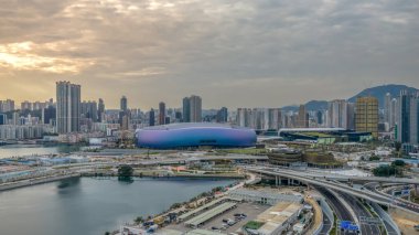 Modern ana yol T2 Kowloon 14 Aralık 2025 'te yapım aşamasında.