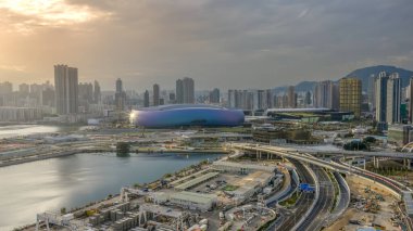 Modern ana yol T2 Kowloon 14 Aralık 2025 'te yapım aşamasında.