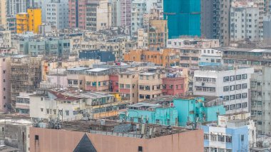 Sham Shui Po bölgesindeki yüksek yoğunluklu konutlar ve daireler 24 Aralık 2025
