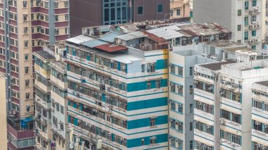 Sham Shui Po bölgesindeki yüksek yoğunluklu konutlar ve daireler 24 Aralık 2025