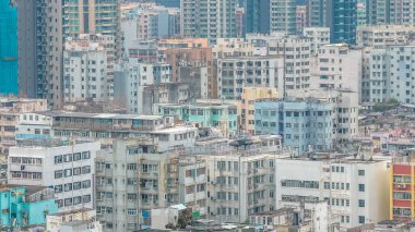 Sham Shui Po bölgesindeki yüksek yoğunluklu konutlar ve daireler 24 Aralık 2025