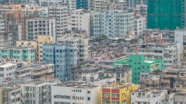 Sham Shui Po bölgesindeki yüksek yoğunluklu konutlar ve daireler 24 Aralık 2025