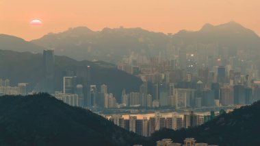 Doğu Hong Kong Şehir Manzarası Şehir Aralığı Görünümü 28 Aralık 2021