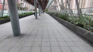 Modern Footbridge Kai Tak Şehir Bölgesi 28 Aralık 2025