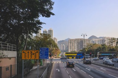 Yuen Wo Road in Sha Tin, Hong Kong on a clear day Dec 27 2025