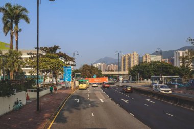 Yuen Wo Yolu, Sha Tin, Hong Kong Açık bir günde 27 Aralık 2025