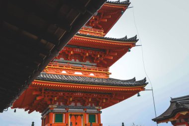 Kyoto Tapınağı 'nda canlı renklere sahip tarihi pagoda 25 Kasım 2025