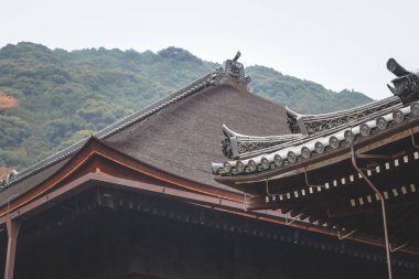 Kiyomizu dera Kyoto 'daki tarihi Japon Tapınağı Çatı Mimarisi 25 Kasım 2025
