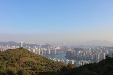  Tsuen Wan üzerinden şehir Kowloon Hong Kong
