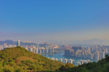  Tsuen Wan üzerinden şehir Kowloon Hong Kong