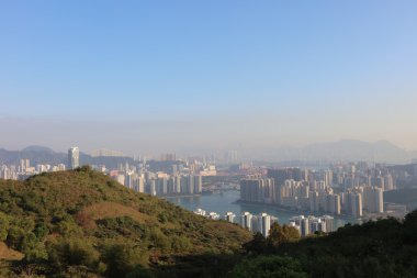  Tsuen Wan üzerinden şehir Kowloon Hong Kong