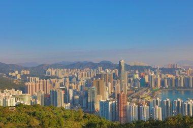  Tsuen Wan üzerinden şehir Kowloon Hong Kong