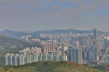  Tsuen Wan üzerinden şehir Kowloon Hong Kong