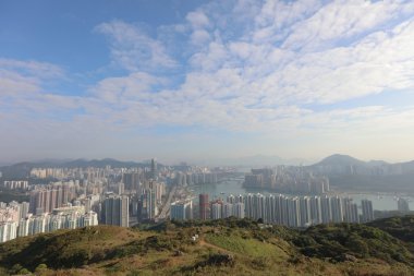  Tsuen Wan üzerinden şehir Kowloon Hong Kong