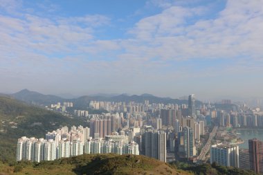  Tsuen Wan üzerinden şehir Kowloon Hong Kong