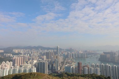  Tsuen Wan üzerinden şehir Kowloon Hong Kong