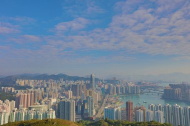  Tsuen Wan üzerinden şehir Kowloon Hong Kong