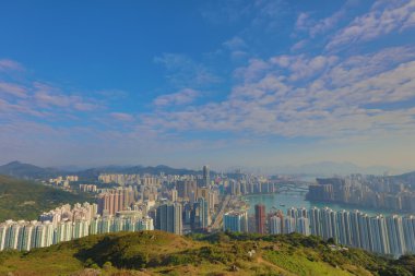  Tsuen Wan üzerinden şehir Kowloon Hong Kong