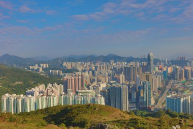  Tsuen Wan üzerinden şehir Kowloon Hong Kong