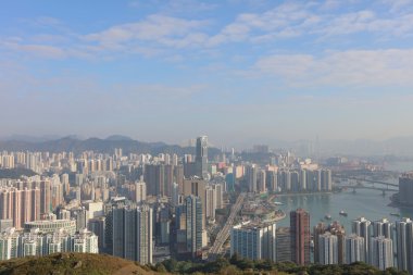  Tsuen Wan üzerinden şehir Kowloon Hong Kong